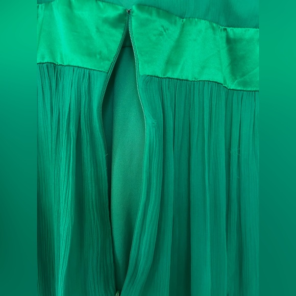 Y2K MAGGY LONDON Babydoll Silk Chiffon Satin Halter Dress Coquette Glam Size 10 - Picture 13 of 15